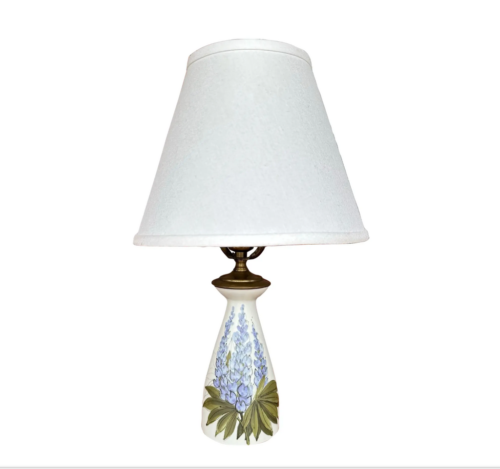 Royal Copenhagen Petite Hand Painted Floral Table Lamp