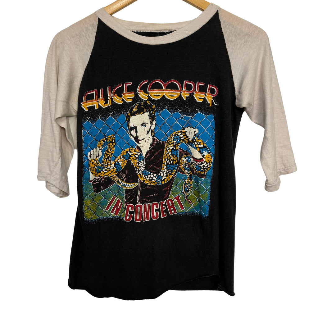 Alice Cooper in Concert 1981 Tour Raglan Tee Size S/M
