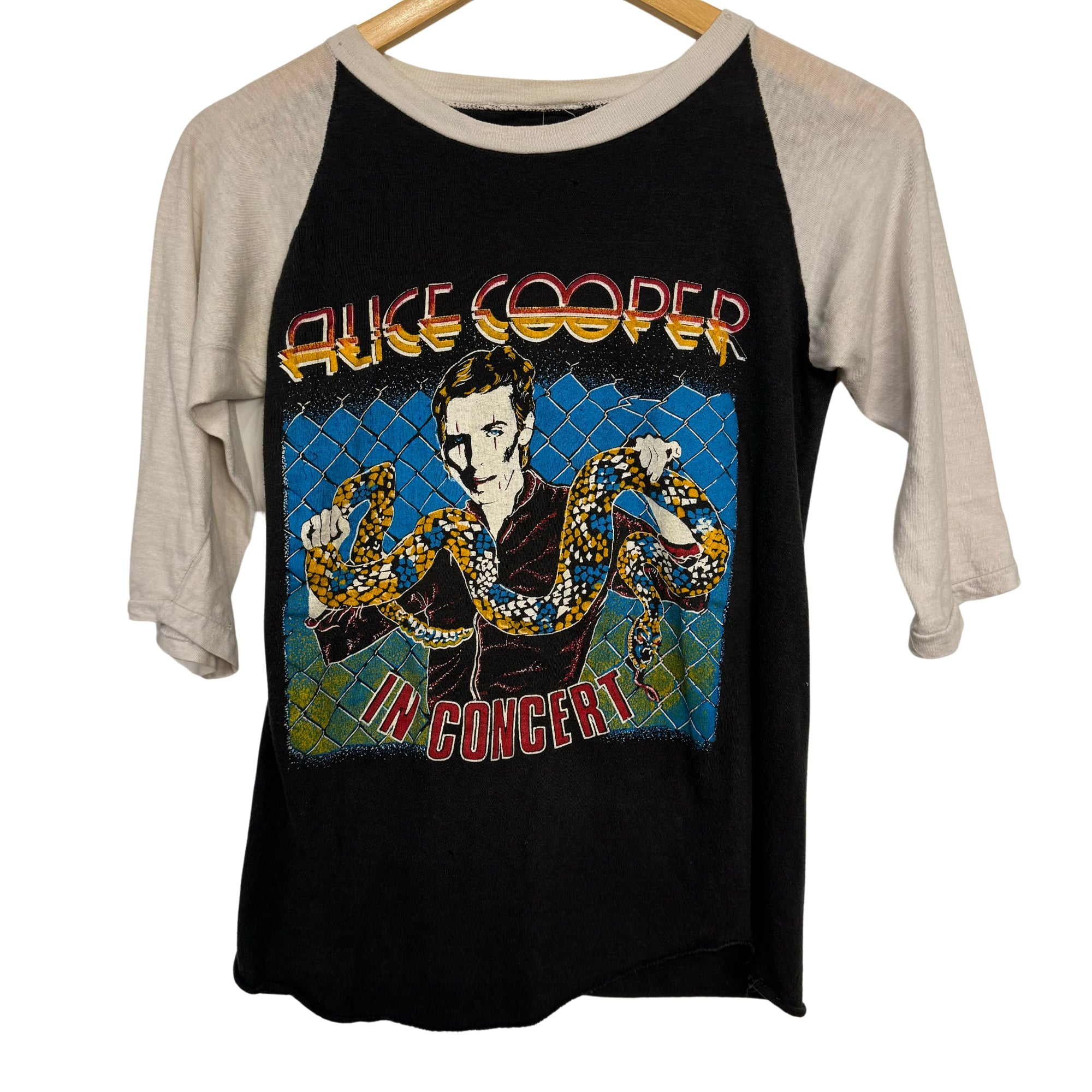 Alice Cooper in Concert 1981 Tour Raglan Tee Size S/M