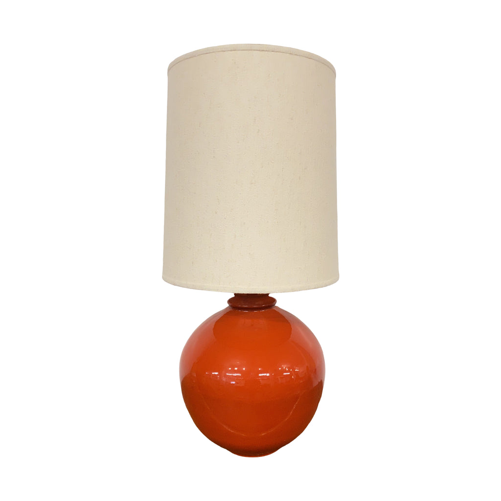1960s Large Mid-Century Modern Red Table Lamp