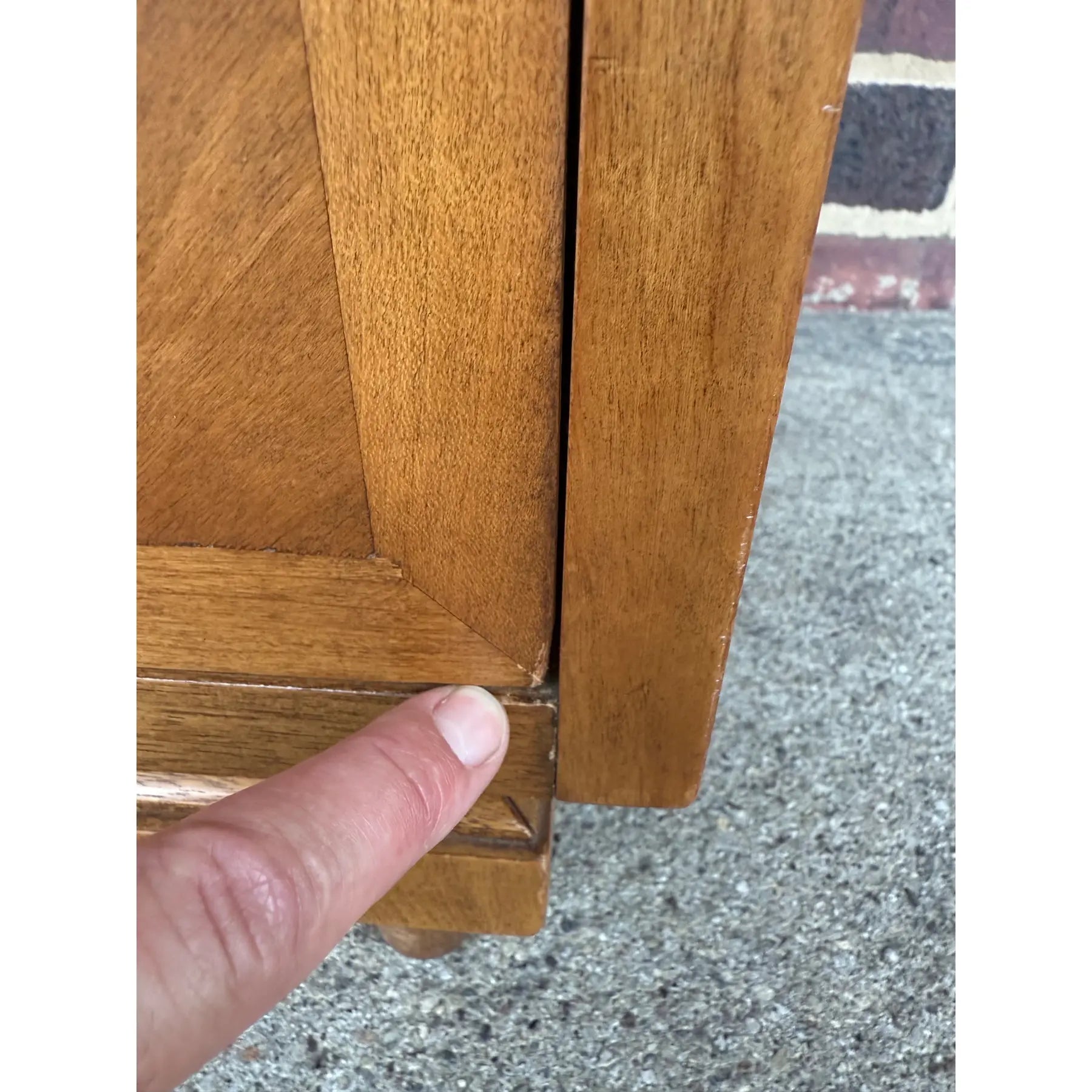 A Detailed Nightstand by American of Martinsville, Featuring Brass Knobs, Two Drawers and Multi Tiered