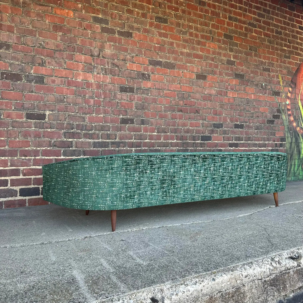 Adrian Pearsall Cloud Sofa Craft Associates Recovered in a Emerald Multi Dimensional Color Velvet.