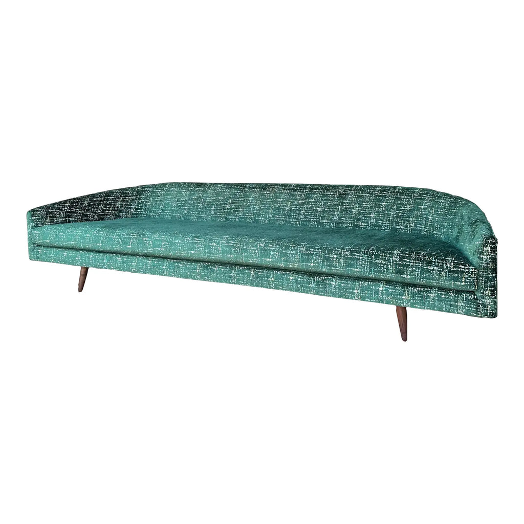 Adrian Pearsall Cloud Sofa Craft Associates Recovered in a Emerald Multi Dimensional Color Velvet.