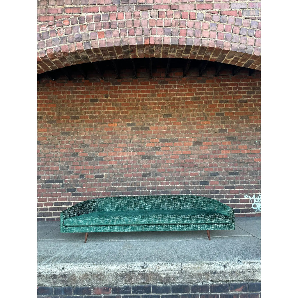 Adrian Pearsall Cloud Sofa Craft Associates Recovered in a Emerald Multi Dimensional Color Velvet.