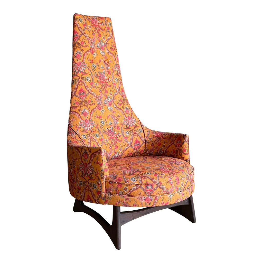 Adrian Pearsall High Back Chair Reupholstered With Mind the Gap Fabric
