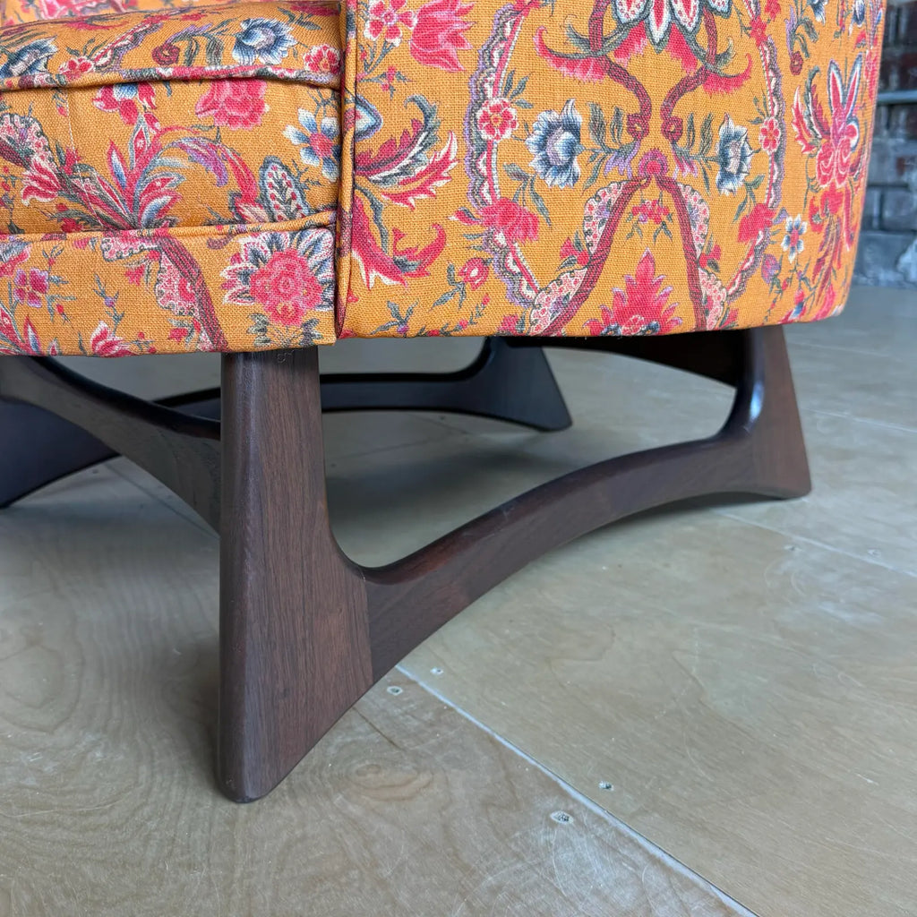 Adrian Pearsall High Back Chair Reupholstered With Mind the Gap Fabric
