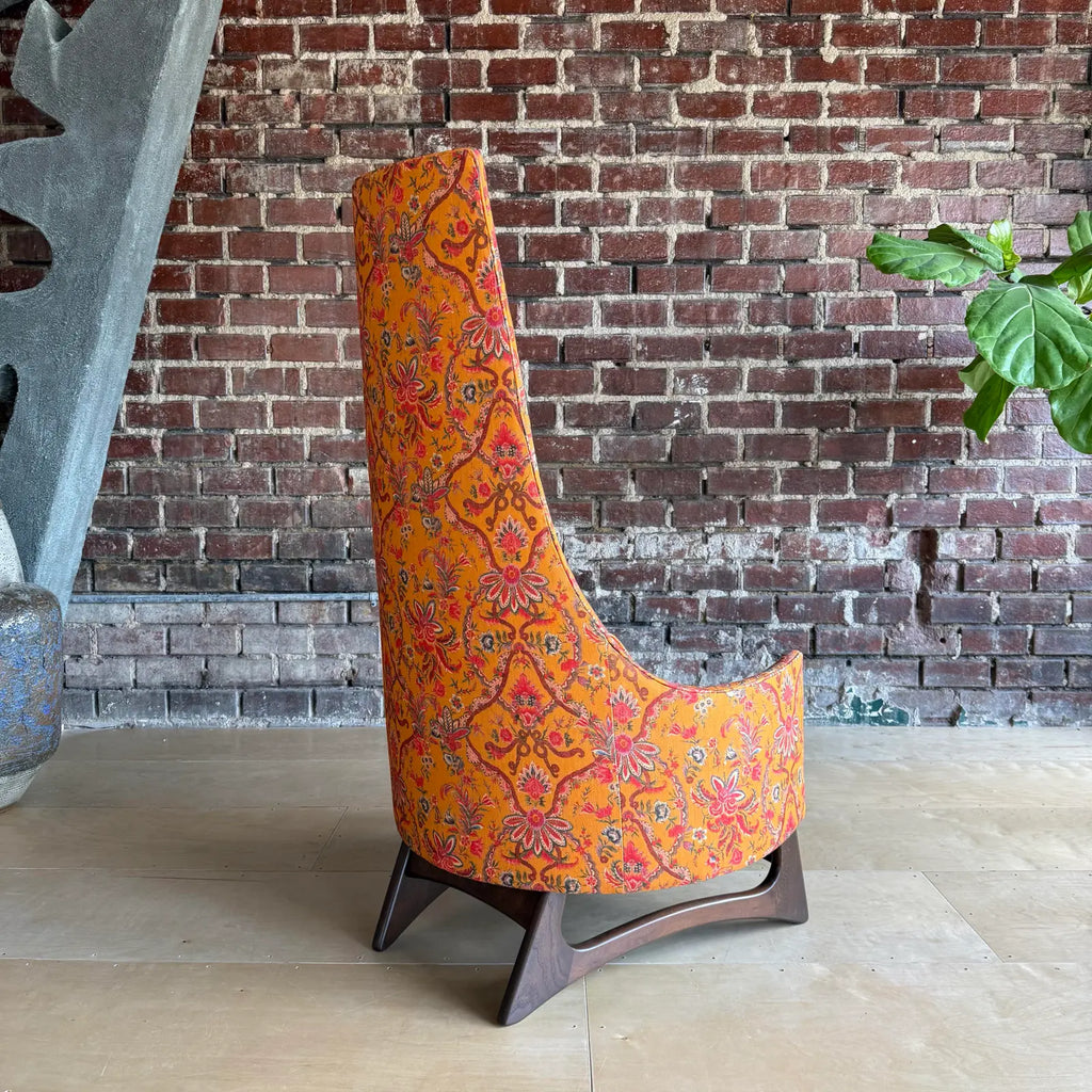 Adrian Pearsall High Back Chair Reupholstered With Mind the Gap Fabric