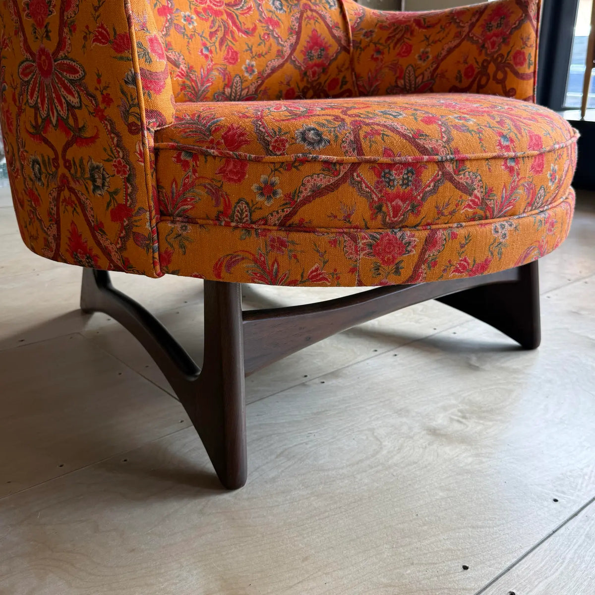 Adrian Pearsall High Back Chair Reupholstered With Mind the Gap Fabric