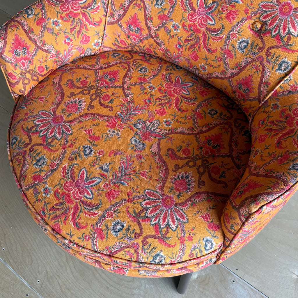 Adrian Pearsall High Back Chair Reupholstered With Mind the Gap Fabric