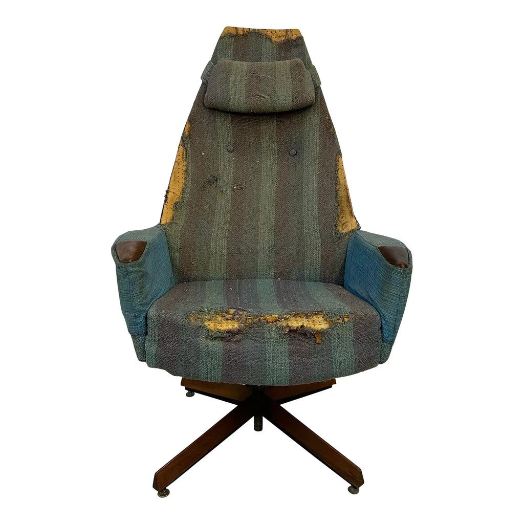 Adrian Pearsall Tall Back Swivel Chair for Craft Associates
