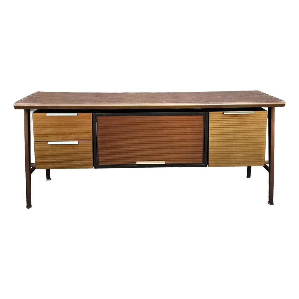 Alcoa/Reynolds/Gf Studios for Gordon Bumshaft Italic Credenza Mid-Century Modern Desk