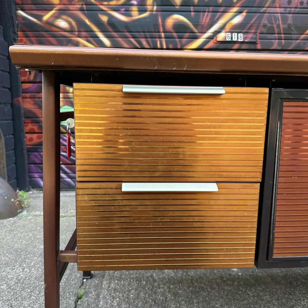 Alcoa/Reynolds/Gf Studios for Gordon Bumshaft Italic Credenza Mid-Century Modern Desk