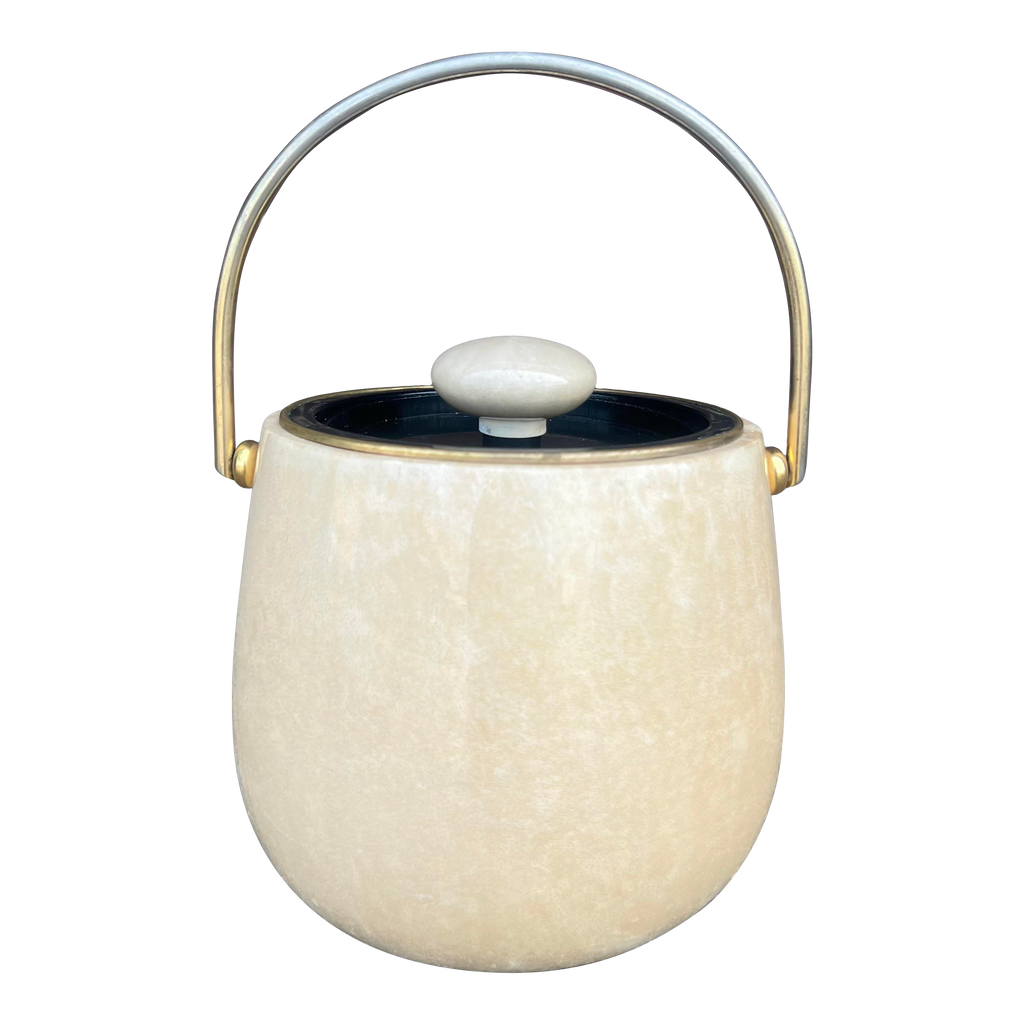 Aldo Tura Goatskin Wrapped Brass Ice Bucket