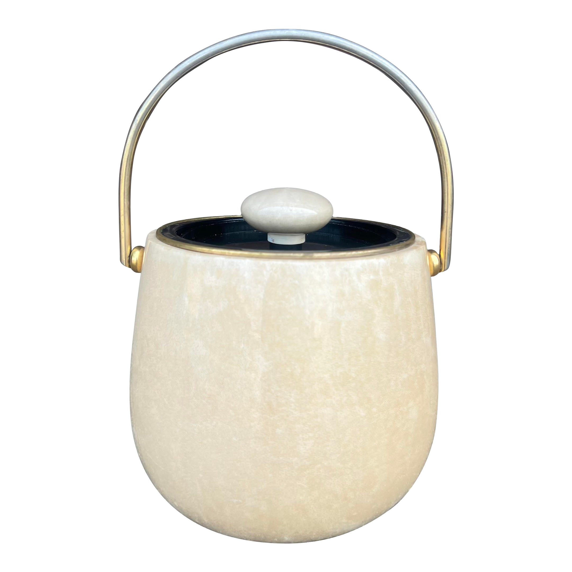 Aldo Tura Goatskin Wrapped Brass Ice Bucket