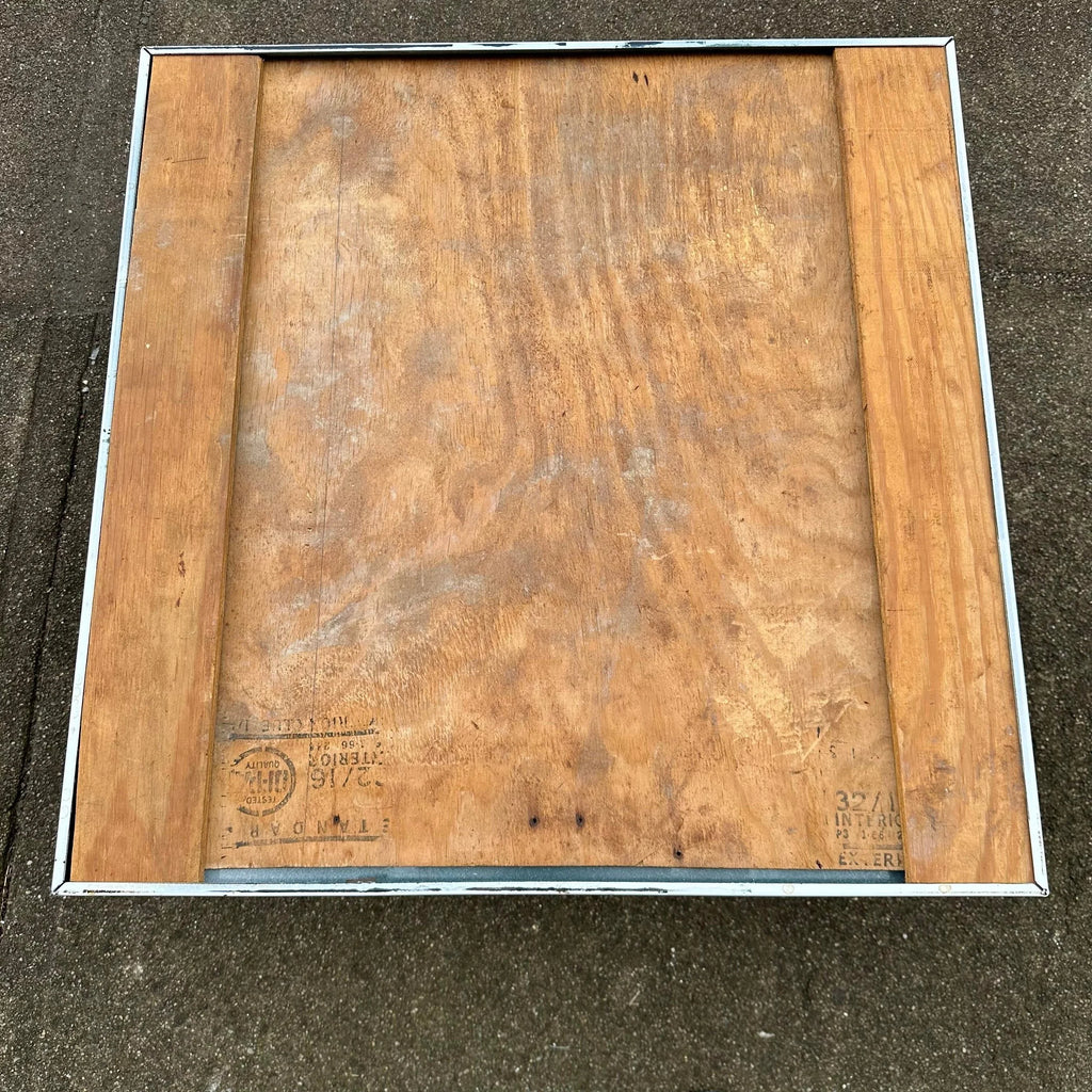 Amazing Geometric Enamel Top With Chrome Wire Bottom Side Table Alexander Girard