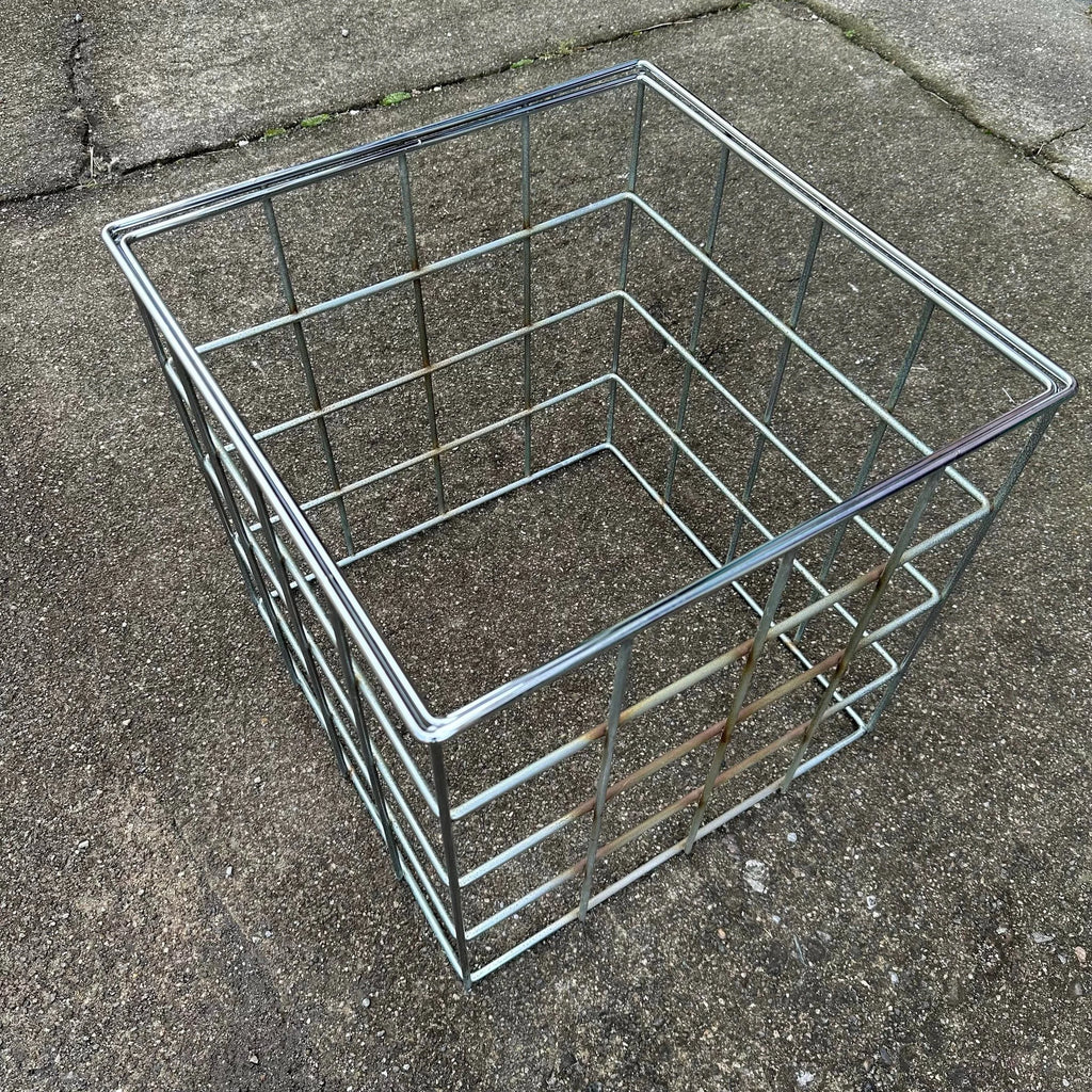 Amazing Geometric Enamel Top With Chrome Wire Bottom Side Table Alexander Girard