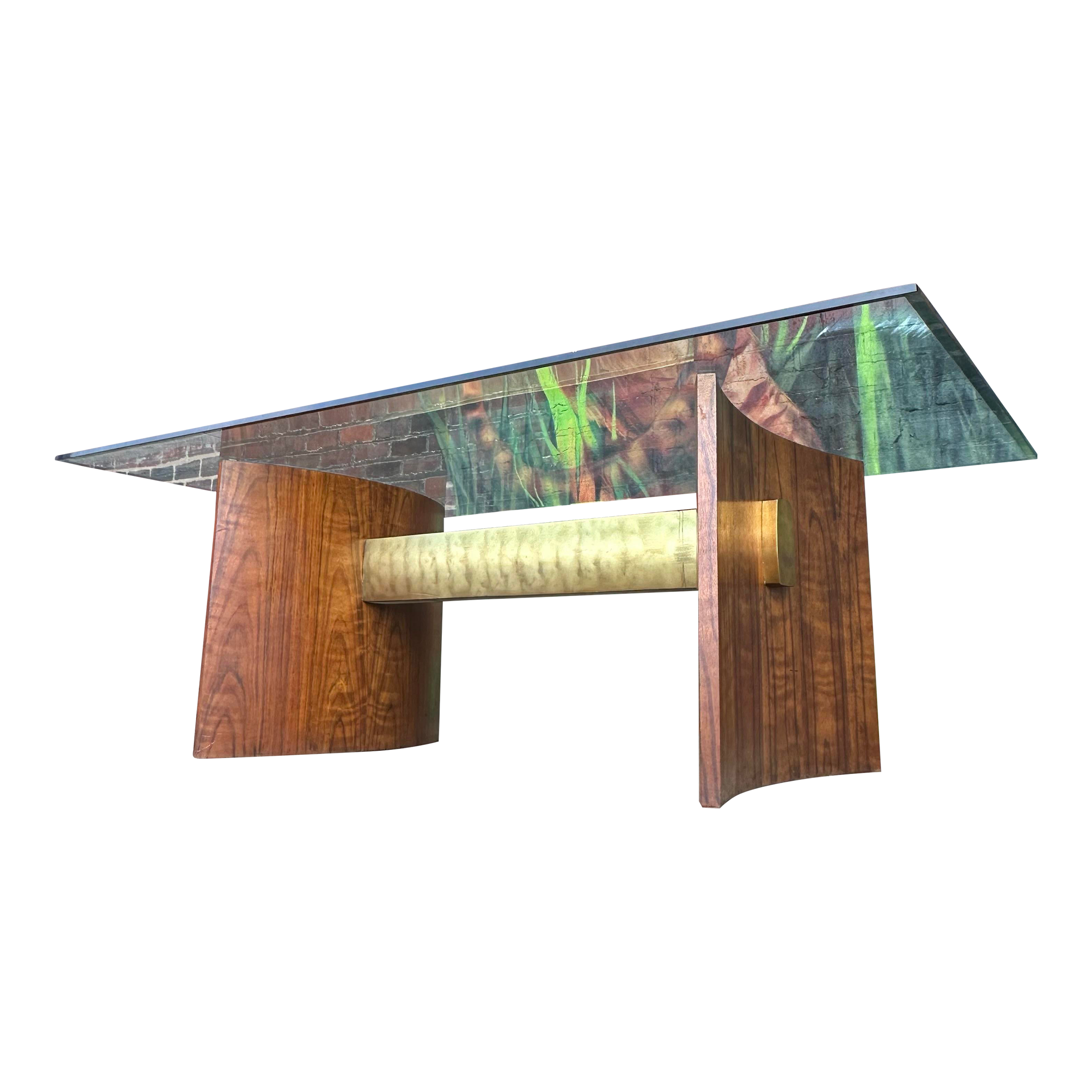 Kagan Style Glass Top Dining Table