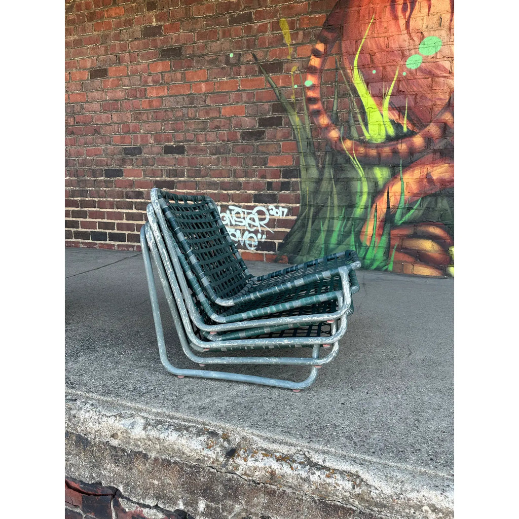 American Mid-Century Outdoor Aluminum Beach Chairs