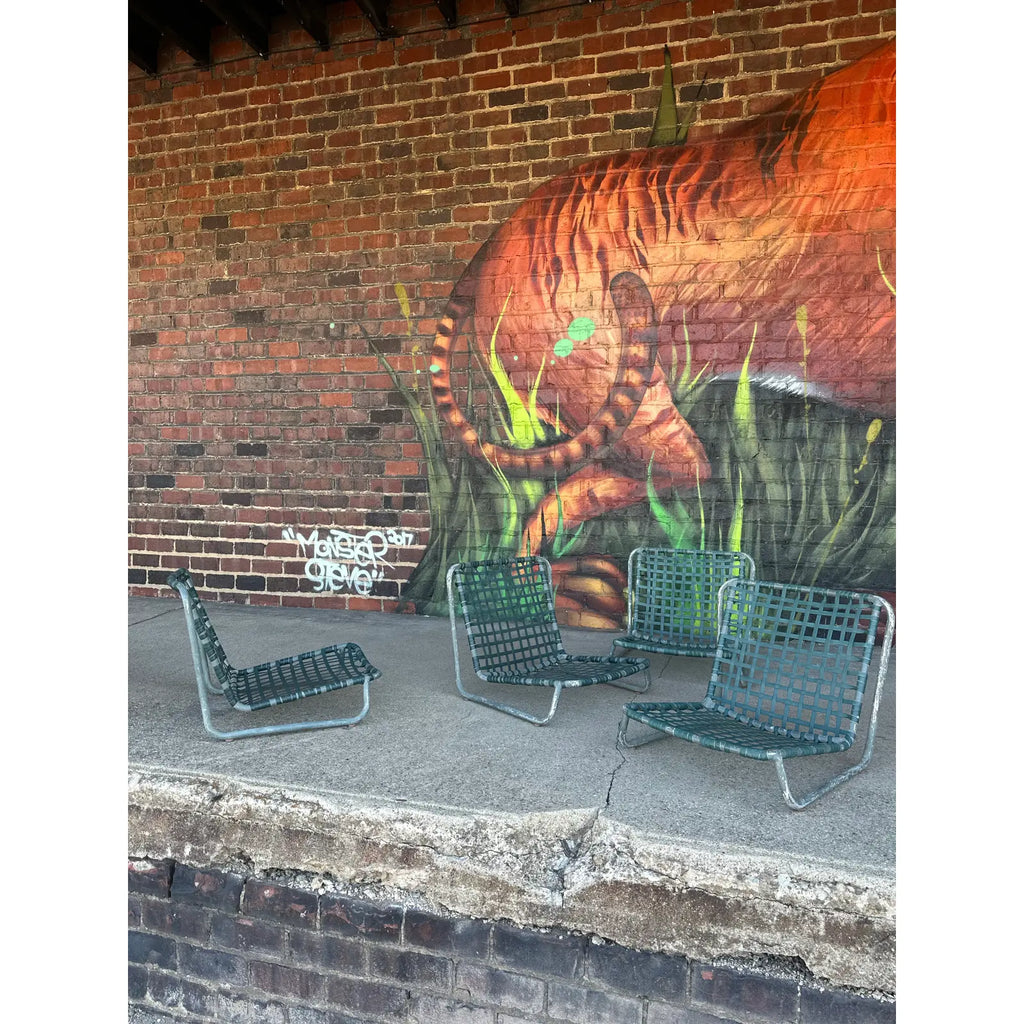 American Mid-Century Outdoor Aluminum Beach Chairs