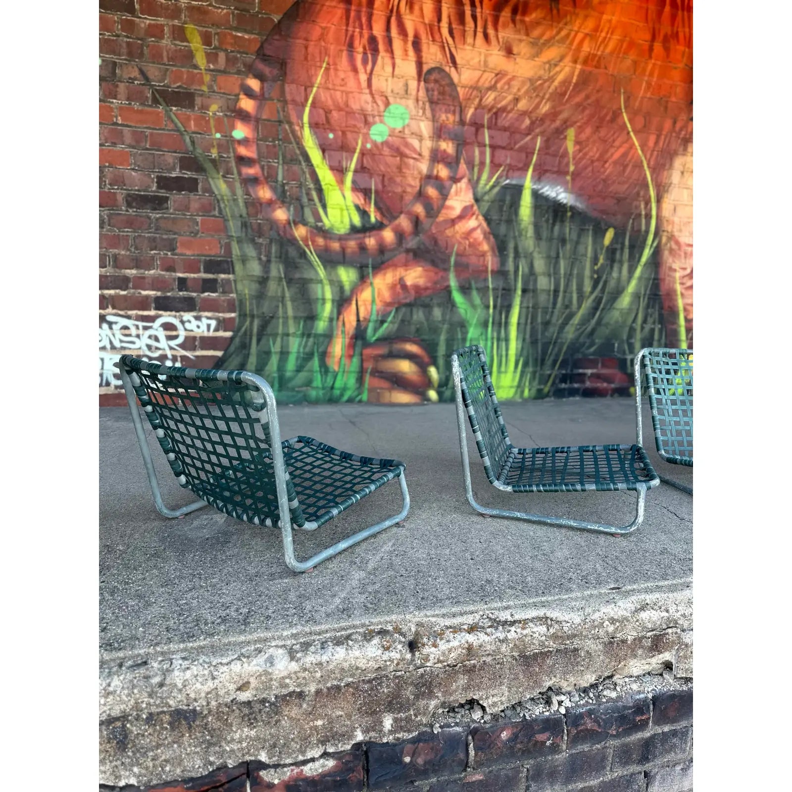 American Mid-Century Outdoor Aluminum Beach Chairs