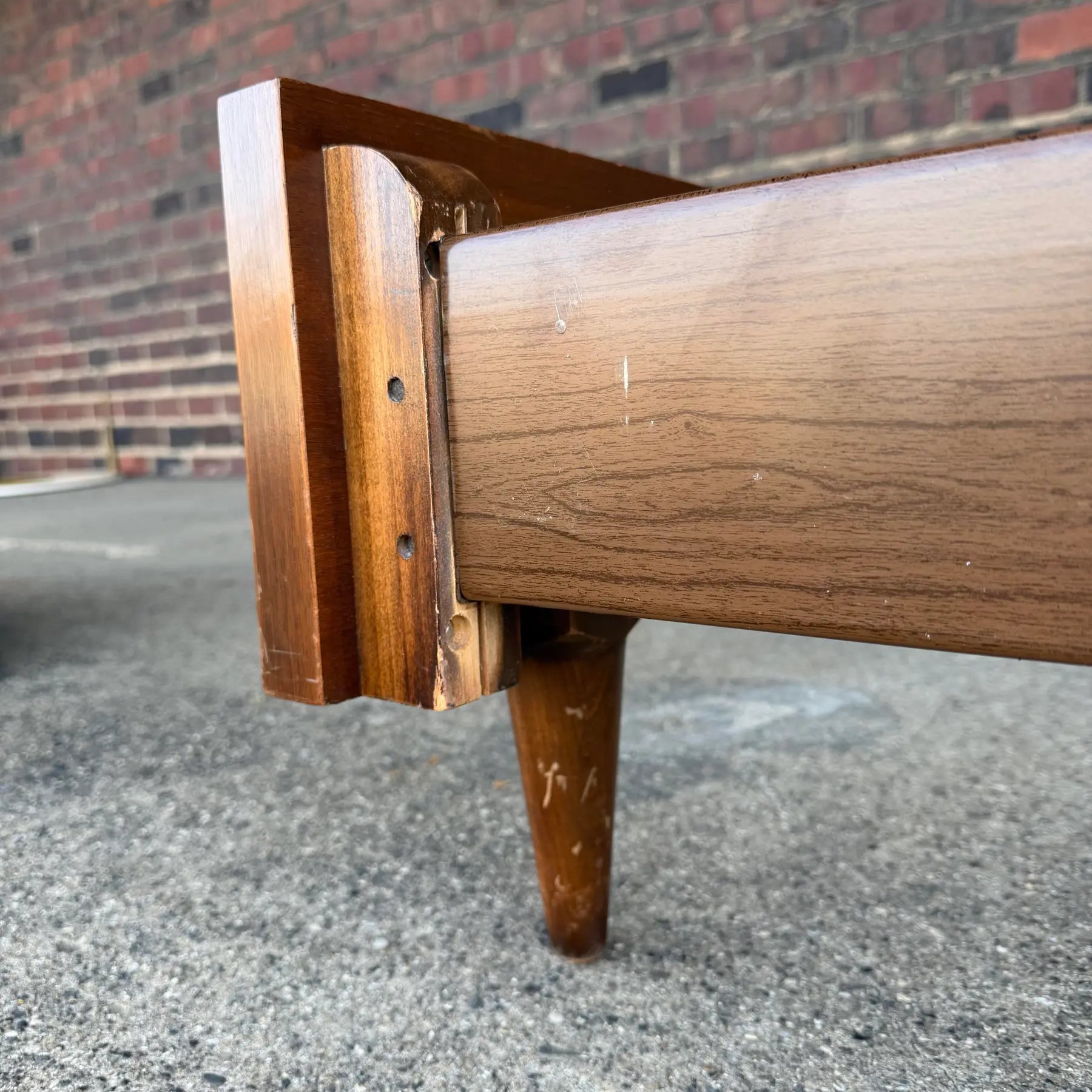 American of Martinsville Full Size Bed Frame Mid Century Modern