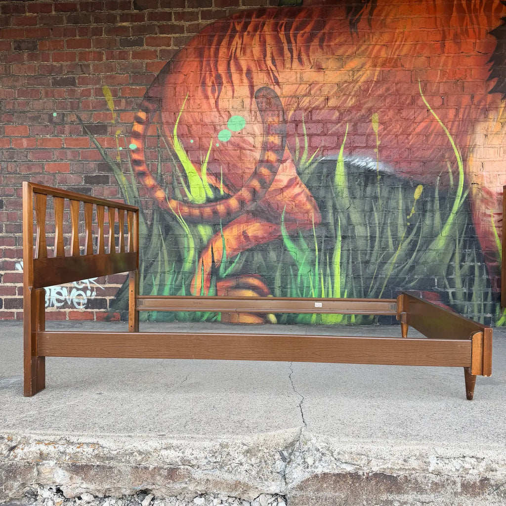 American of Martinsville Full Size Bed Frame Mid Century Modern