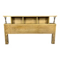American of Martinsville Headboard With Storage Light Wood Midcentury Brass