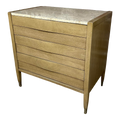 American of Martinsville Travertine Marble Top Chest