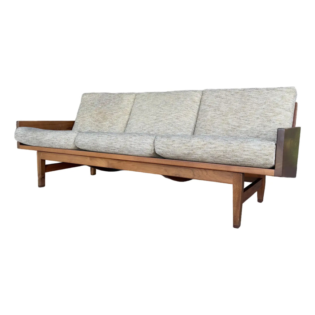 American Studio Solid Walnut Arden Riddle Sofa Mid Century Modern