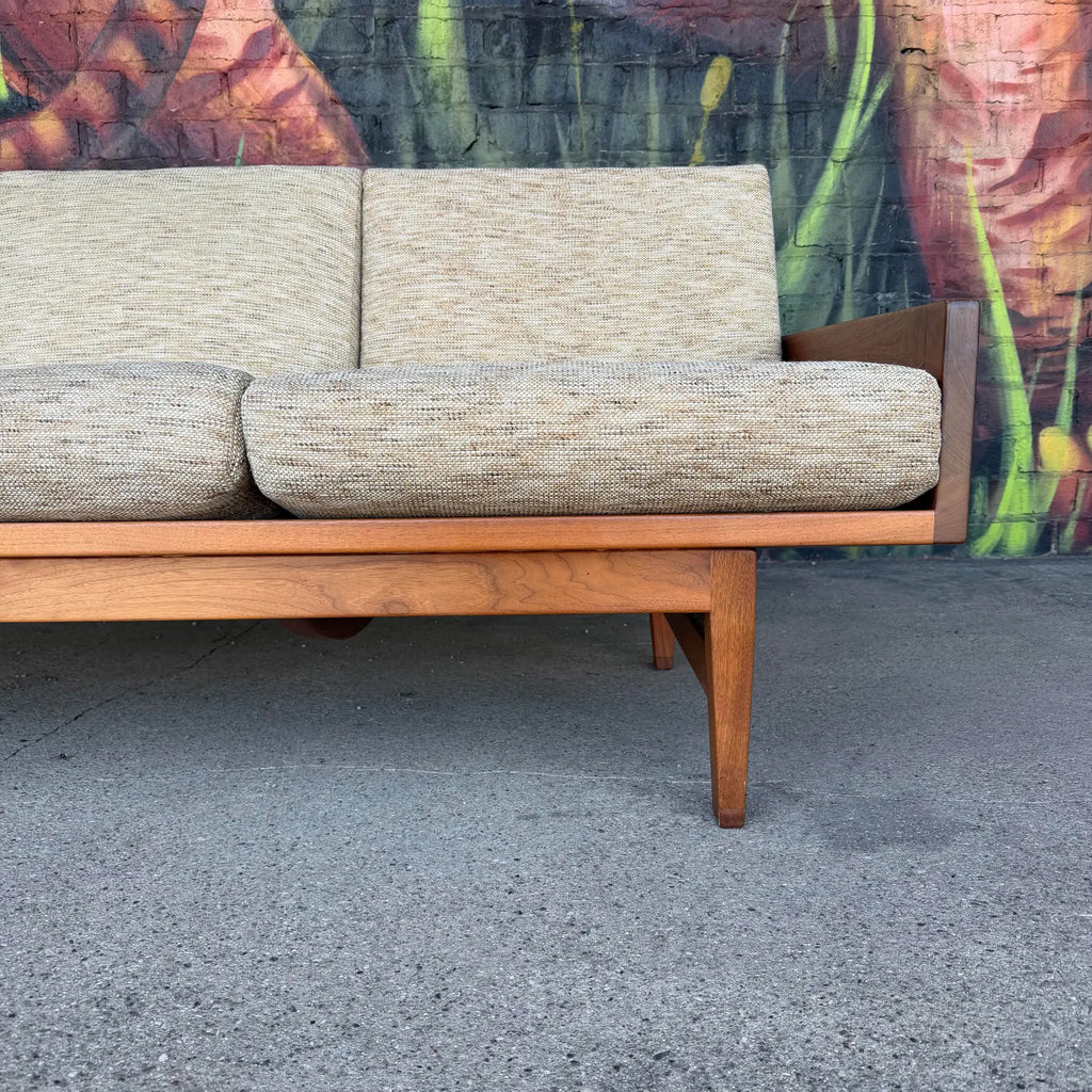 American Studio Solid Walnut Arden Riddle Sofa Mid Century Modern