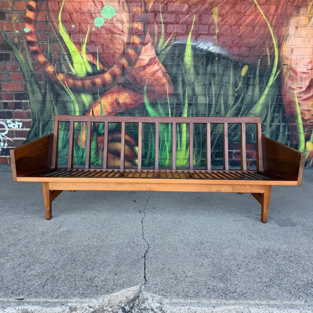 American Studio Solid Walnut Arden Riddle Sofa Mid Century Modern