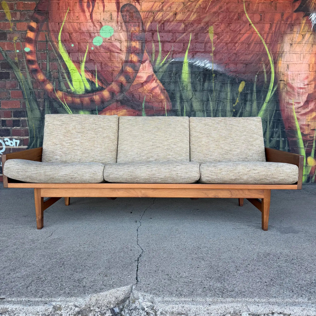 American Studio Solid Walnut Arden Riddle Sofa Mid Century Modern