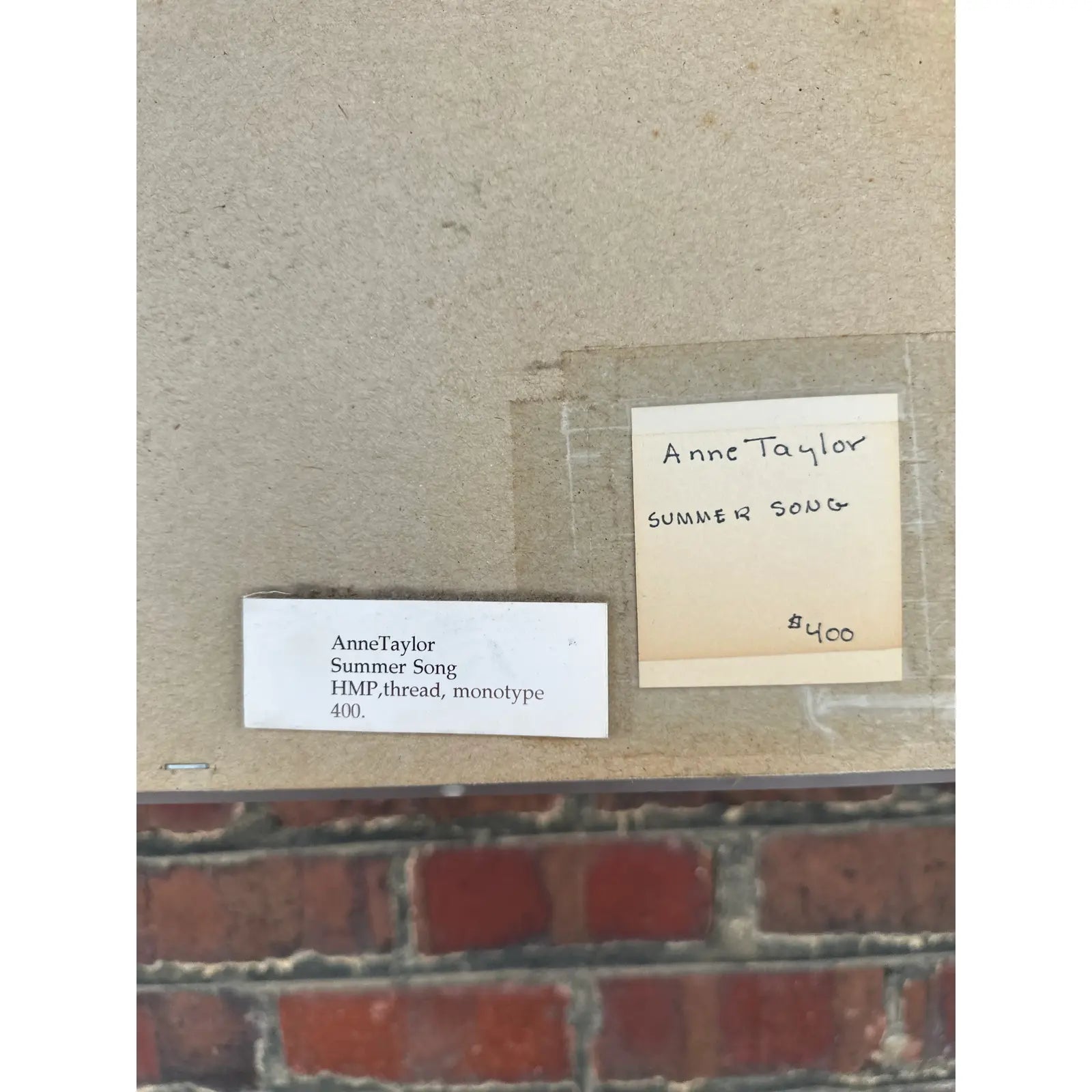 Anne Taylor Mixed Media Artwork, “Summer Song” (1989) – Framed in Acrylic Box