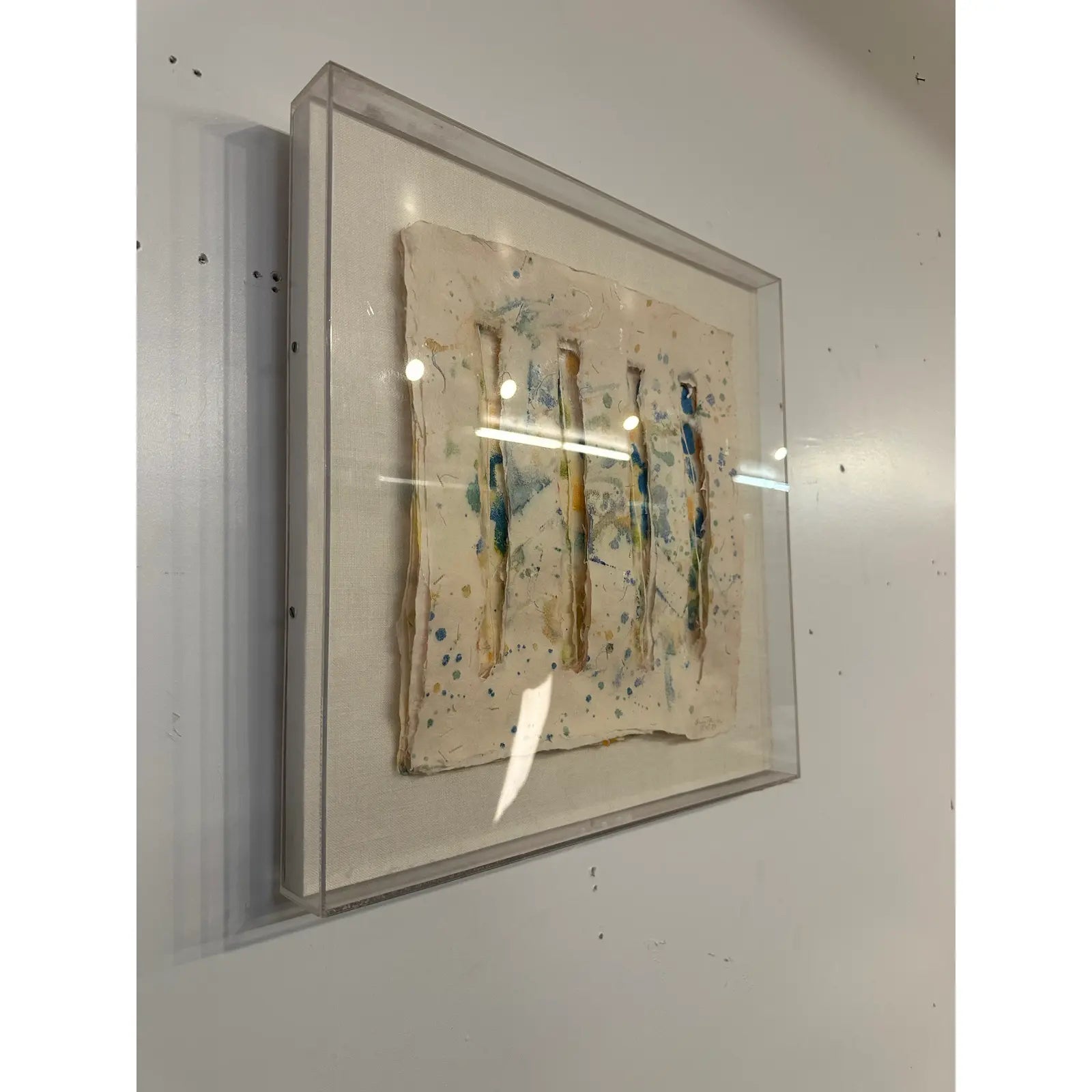 Anne Taylor Mixed Media Artwork, “Summer Song” (1989) – Framed in Acrylic Box