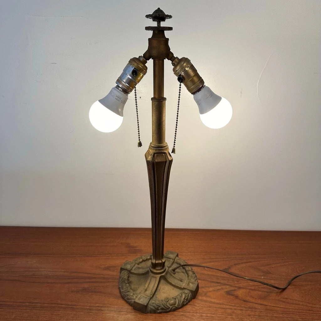 Antique Stained Glass Tiffany Style Table Lamp
