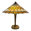 Antique Stained Glass Tiffany Style Table Lamp