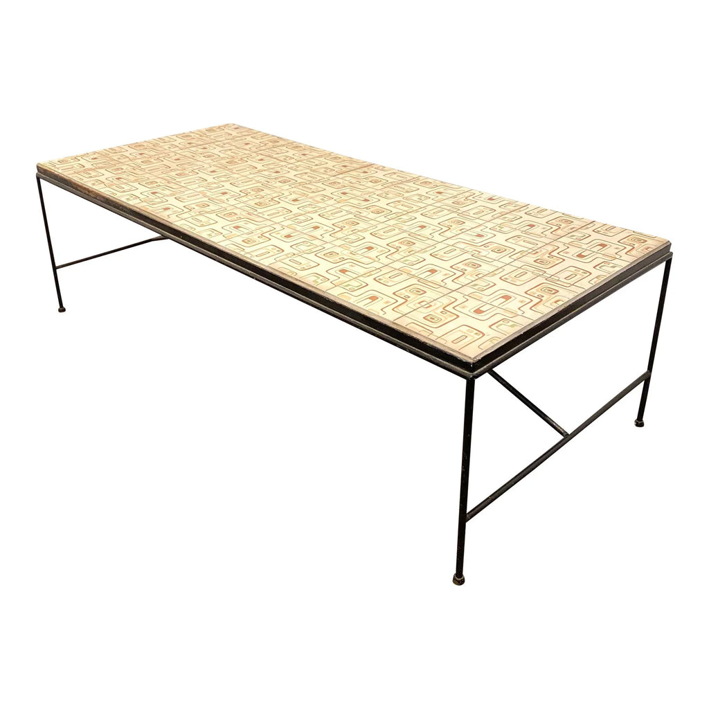 1960s Arden Riddle Tile Top Coffee Table