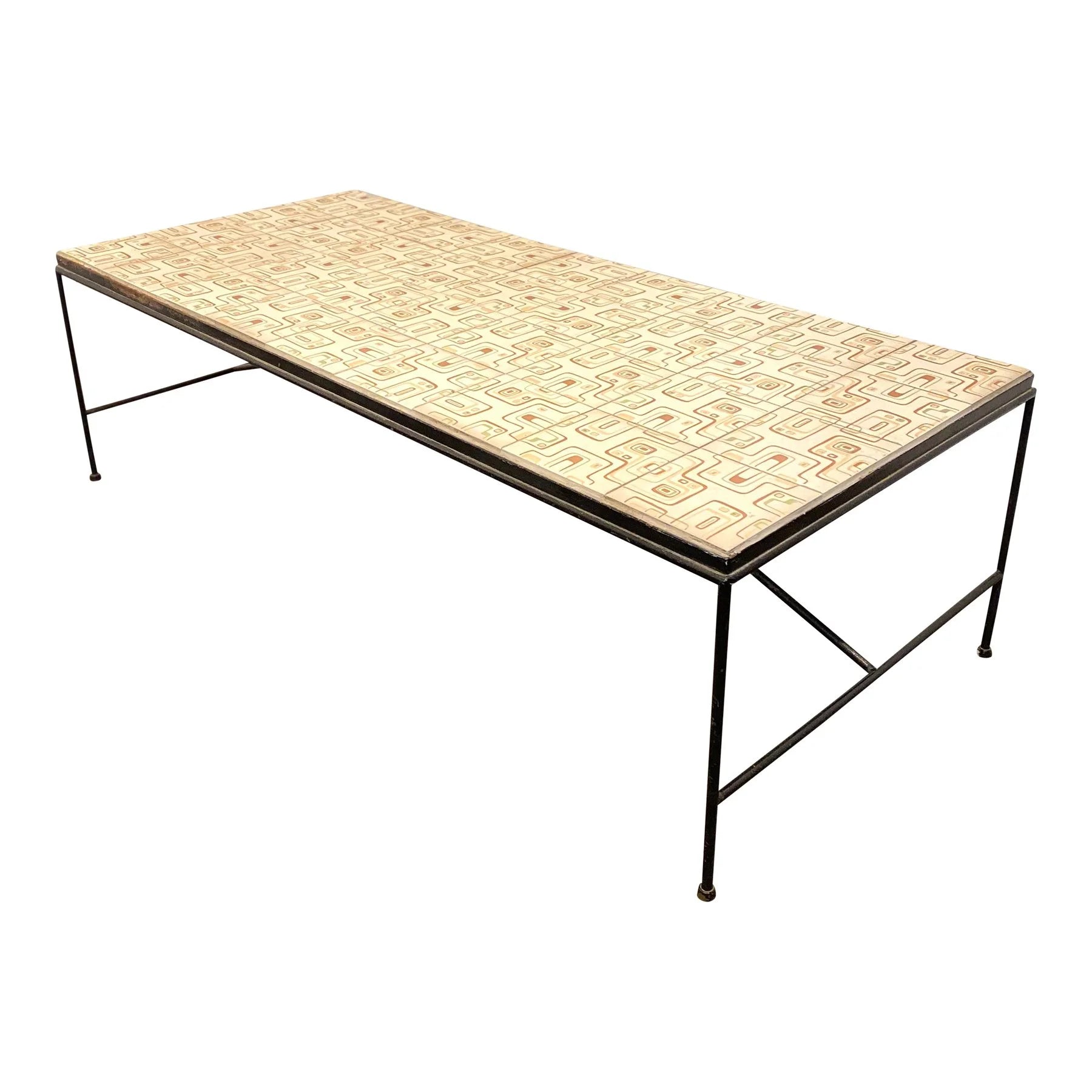 1960s Arden Riddle Tile Top Coffee Table