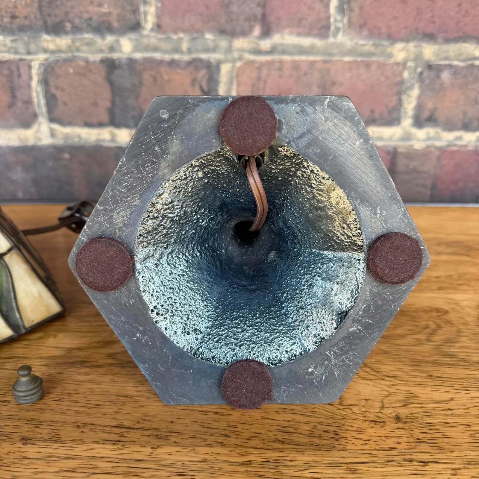 Art Nouveau Stained Glass Floral Table Lamp