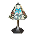 Art Nouveau Stained Glass Floral Table Lamp