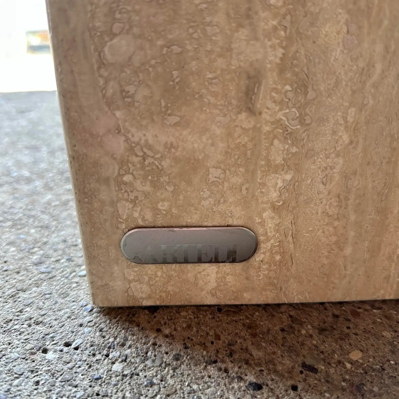 Artedi Marble and Brass Console Table