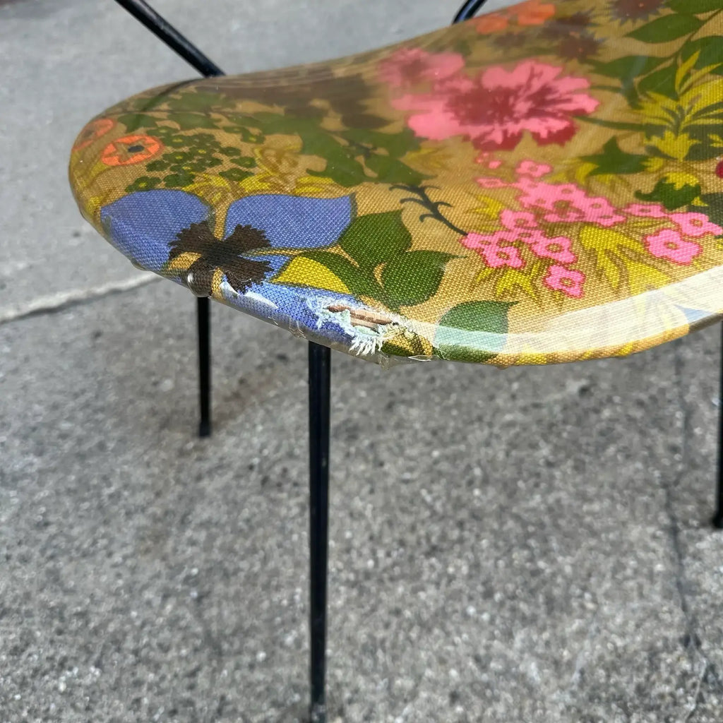 Arthur Umamoff Iron and Glass Dining Table 4 Chairs