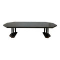 Baker Dining Table 3 Leaves Has a Dark Stain With a Hint of Green
