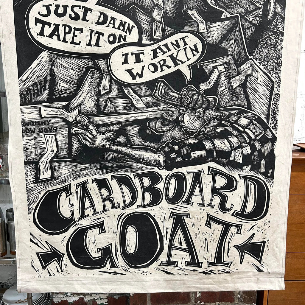 Barn Stormers David Ellis “We Built a Big-Ass Cardboard Goat” Giant Block Print