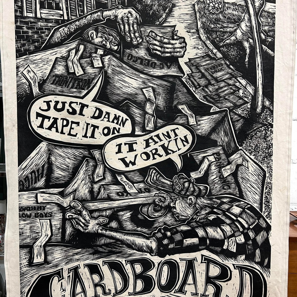 Barn Stormers David Ellis “We Built a Big-Ass Cardboard Goat” Giant Block Print