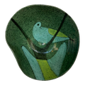Ceramic Dish With Bird Design Signed