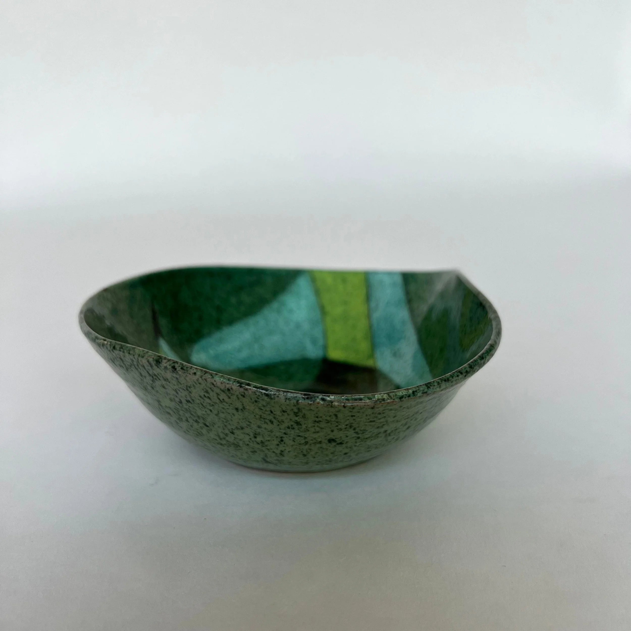 Ceramic Dish With Bird Design Signed