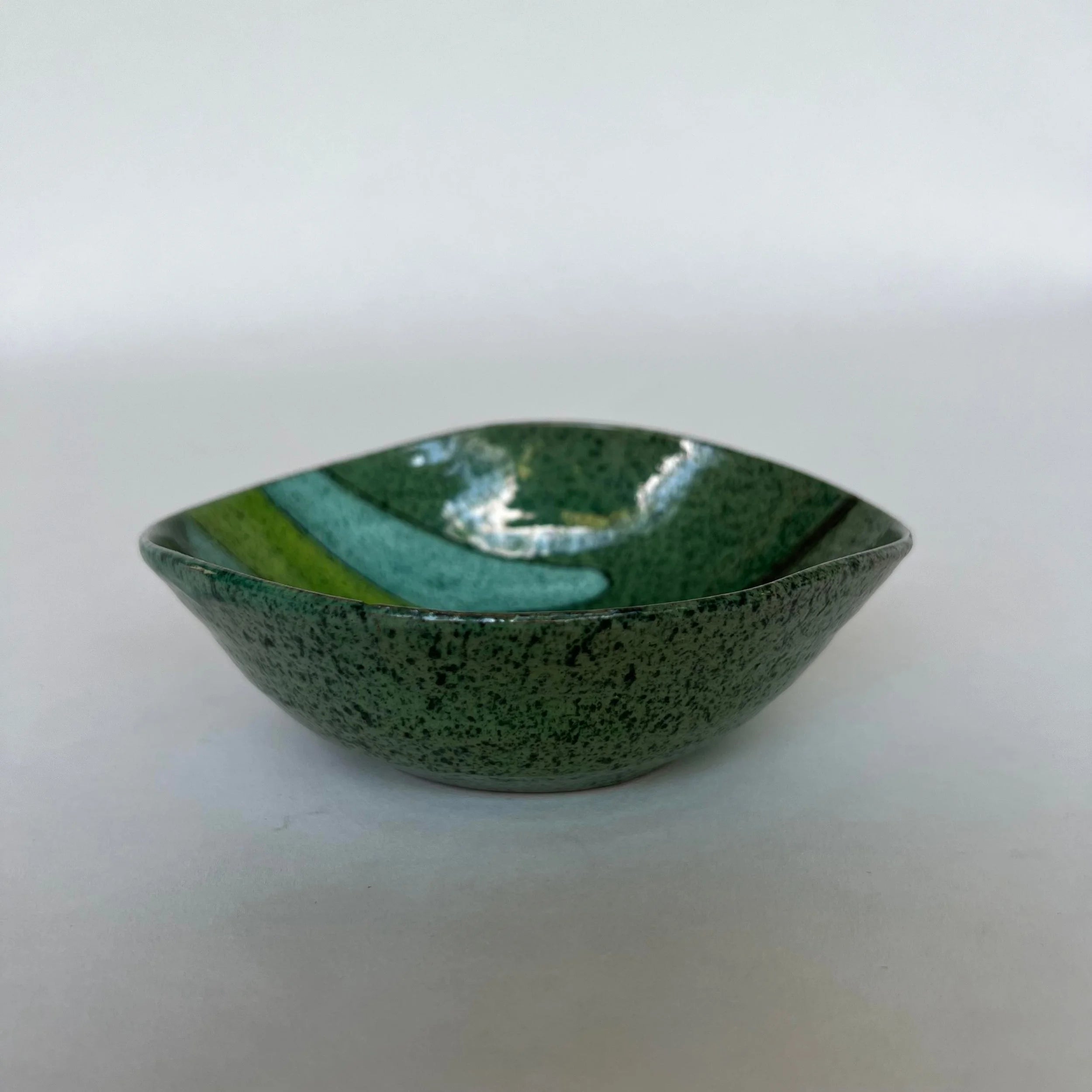 Ceramic Dish With Bird Design Signed