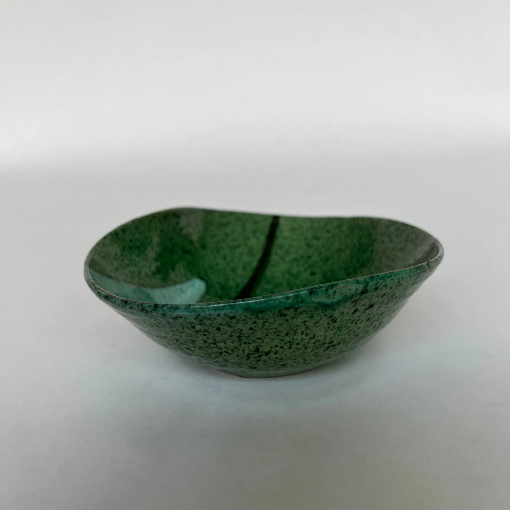 Ceramic Dish With Bird Design Signed