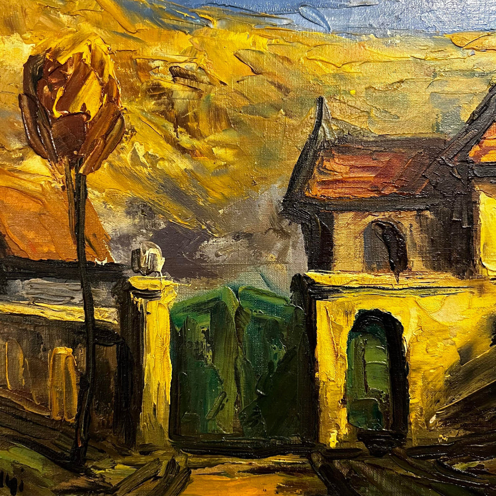 Béla Erdélyi Landscape Cityscape Painting Framed